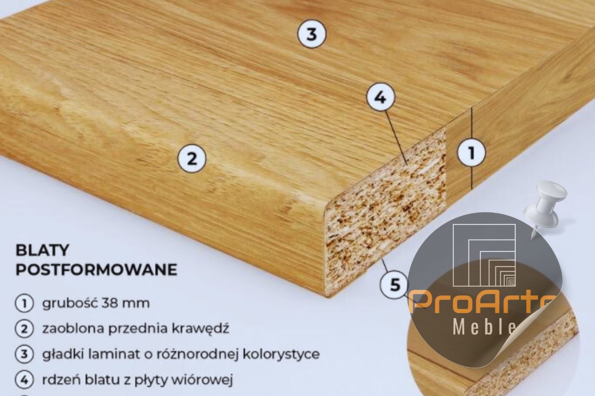 Blat LAMINOWANY HPL 38 mm Meble na zamówienie Wrocław ProArte Meble